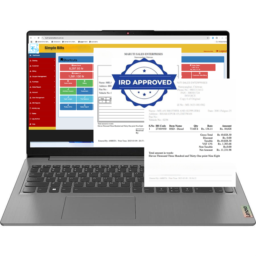 SimpleBills- Ebilling Software in Nepal Electronic Billing Software